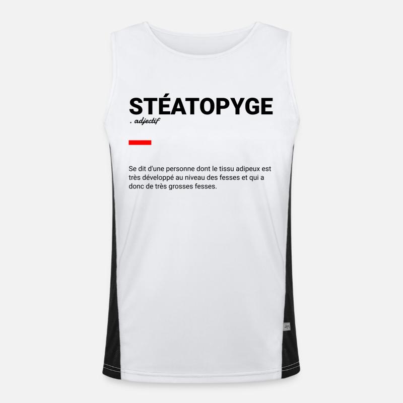 Stéatopyge définition Débardeur respirant contrasté Homme 