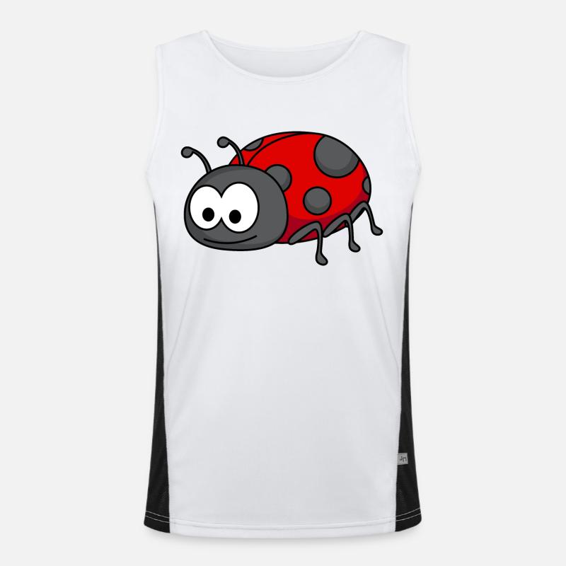 Marienkäfer Comic Tier Funktionelles Kontrast-Tank Top für Männer 
