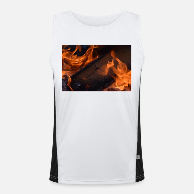 Dark Flames Men's Functional Contrast Tank Top 