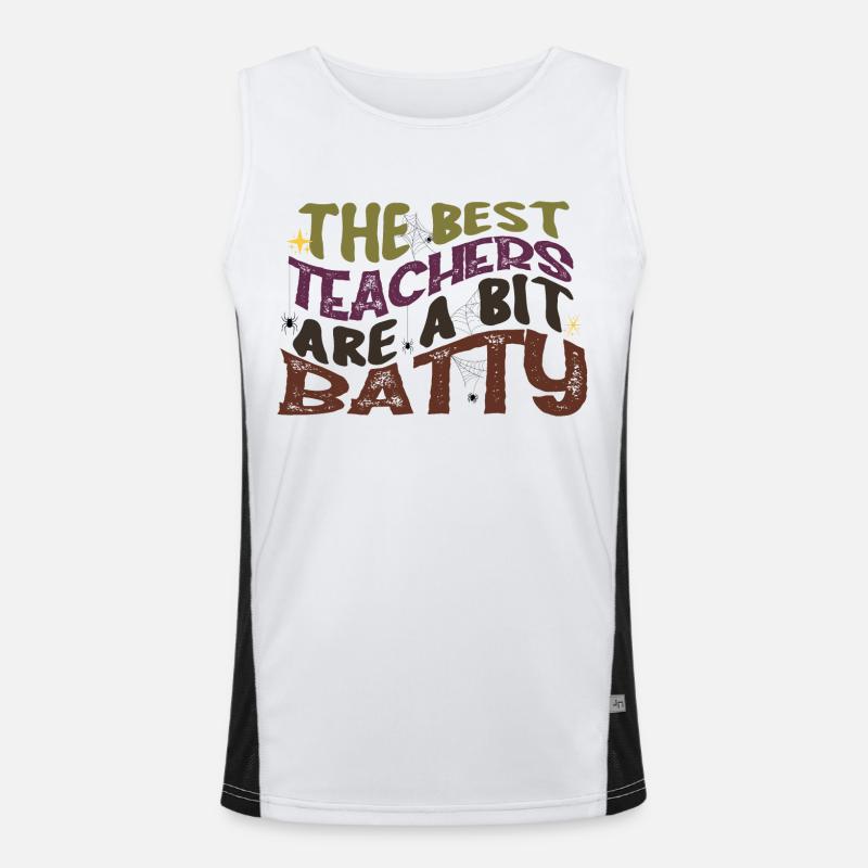 Die besten Lehrer sind ein bisschen batty Funktionelles Kontrast-Tank Top für Männer 