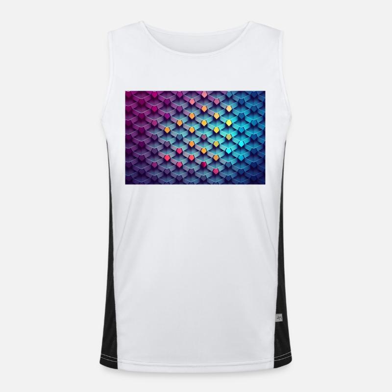 Abstraktes Pattern Funktionelles Kontrast-Tank Top für Männer 