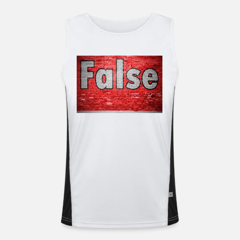False Brick Wall Graffiti Men's Functional Contrast Tank Top 