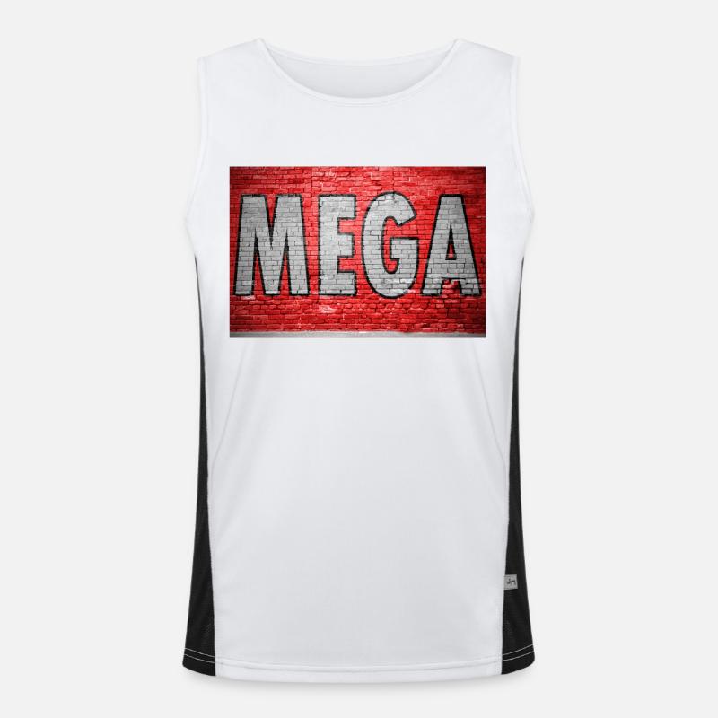 Mega Brick Wall Graffiti Débardeur respirant contrasté Homme 