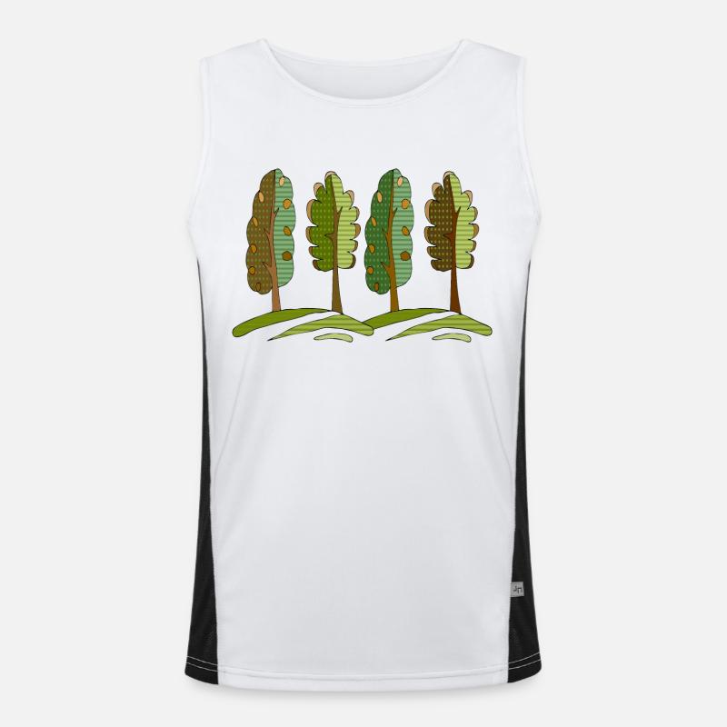Baum Funktionelles Kontrast-Tank Top für Männer 