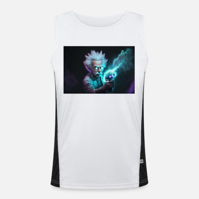 Ricks böse Machenschaften Funktionelles Kontrast-Tank Top für Männer 