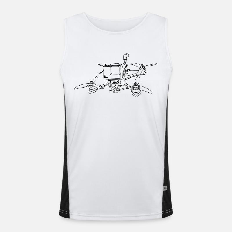 FPV Drone Pilot Men's Functional Contrast Tank Top 