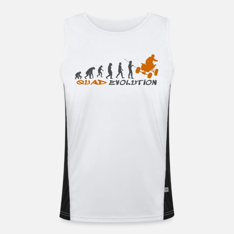 Quad evolution - Men's Functional Contrast Tank Top  - white/black