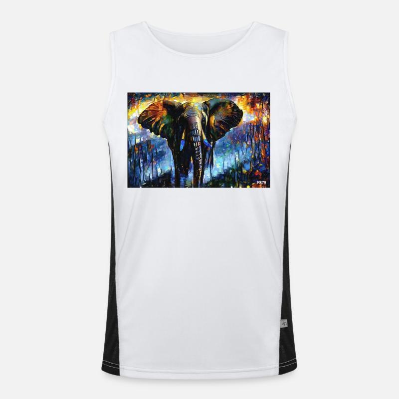 help_for_elephants_13 Funktionelles Kontrast-Tank Top für Männer 