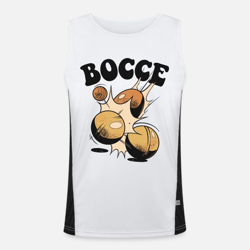 Bocce Spruch Bocce Ball mit Jack Bocci Game Bocce Funktionelles Kontrast-Tank Top für Männer 