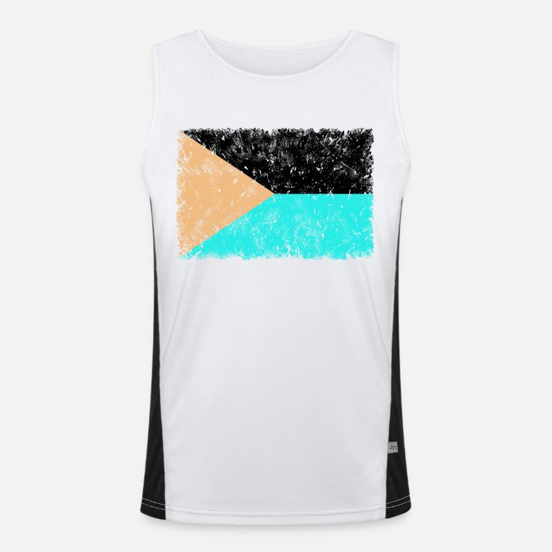 Tschechien INVERS Funktionelles Kontrast-Tank Top für Männer 