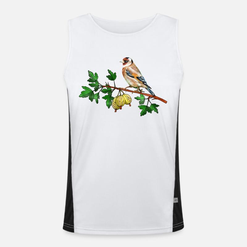 Bunter Vogel Funktionelles Kontrast-Tank Top für Männer 