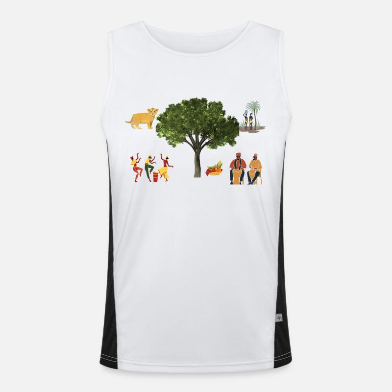 savane Débardeur respirant contrasté Homme 