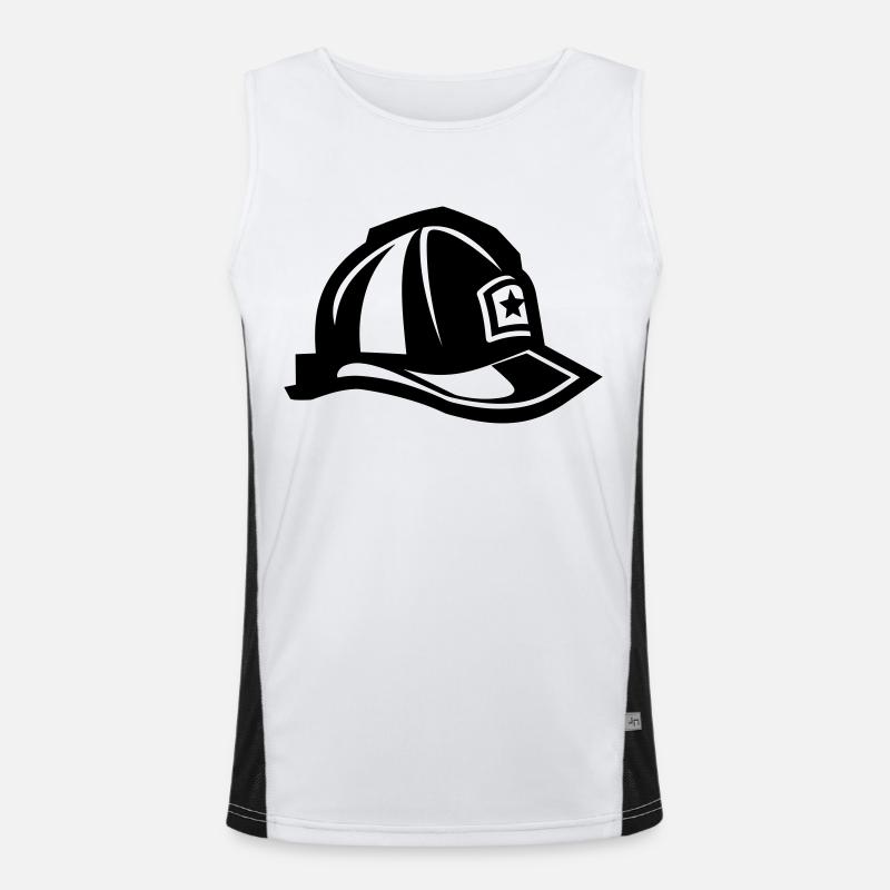 firefighter's helmet Men's Functional Contrast Tank Top 