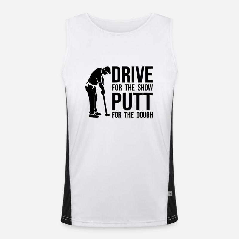 Lustiger Golfer Spruch - Driver Putter witzig Funktionelles Kontrast-Tank Top für Männer 