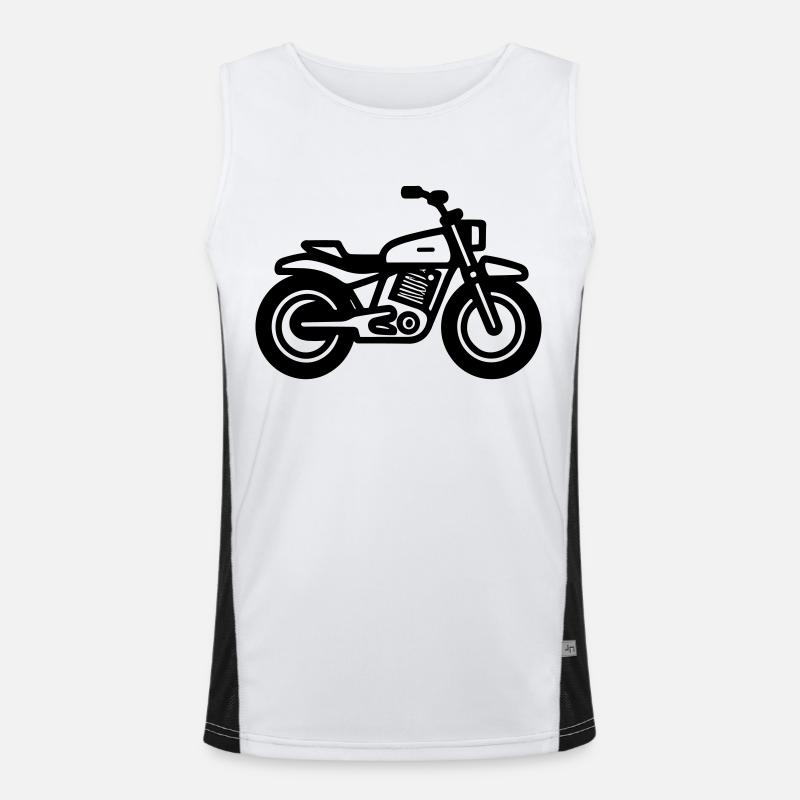 Motorrad Funktionelles Kontrast-Tank Top für Männer 