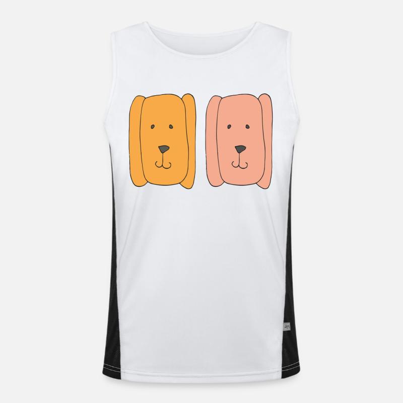 hunde lustig Funktionelles Kontrast-Tank Top für Männer 