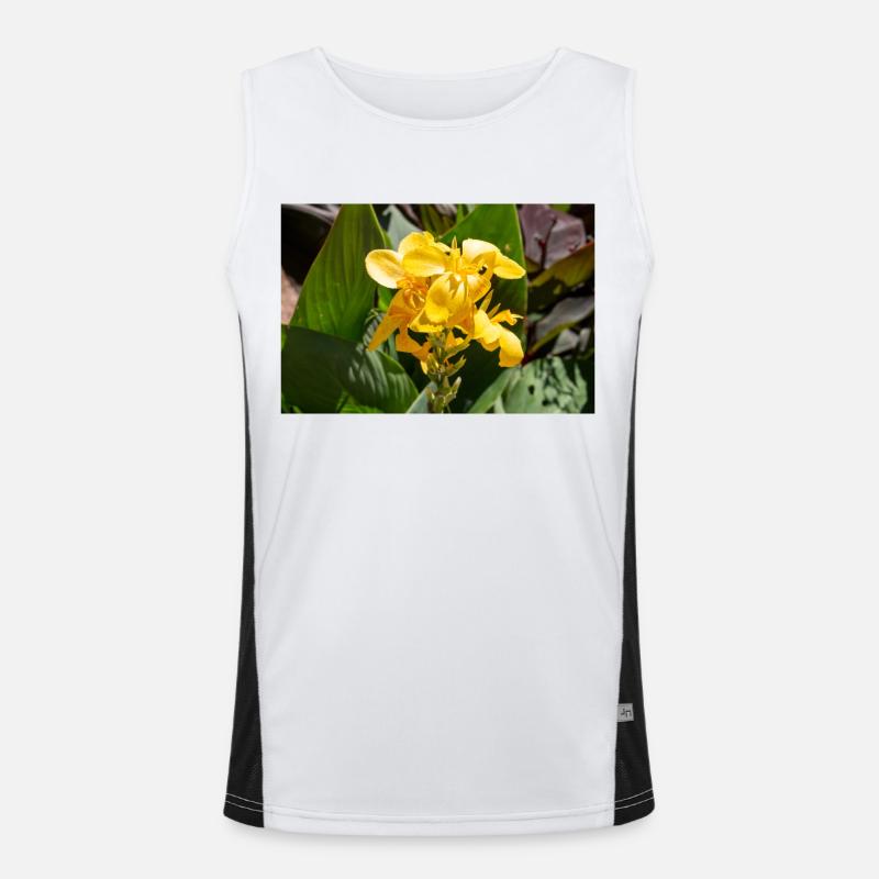 Canna- oder Canna-Lilie Canna × hybrida Rodigas Funktionelles Kontrast-Tank Top für Männer 
