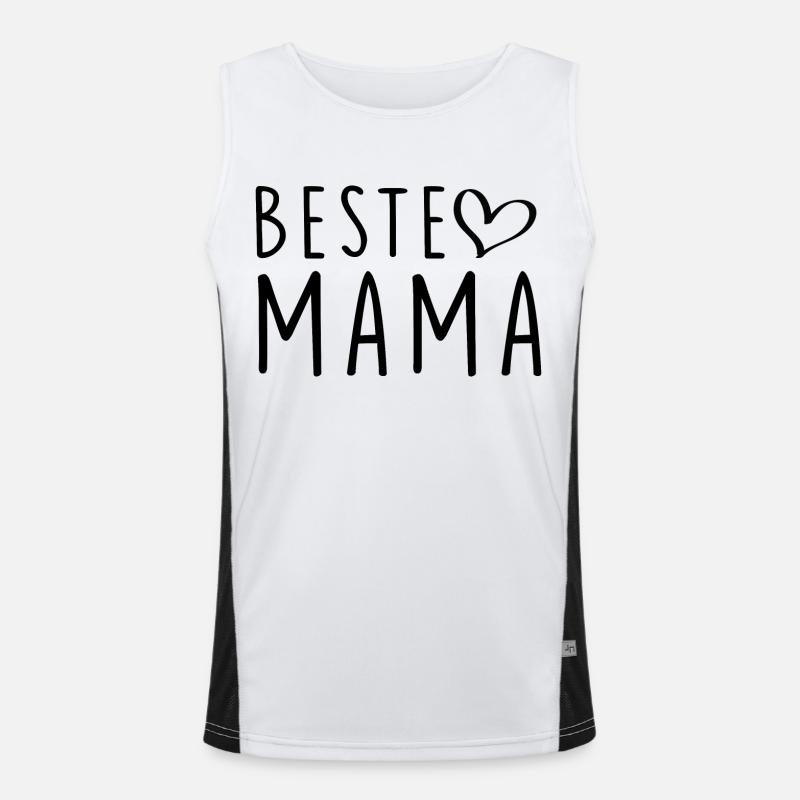 Mutter Spruch Geschenk Mama Muttertag Funktionelles Kontrast-Tank Top für Männer 