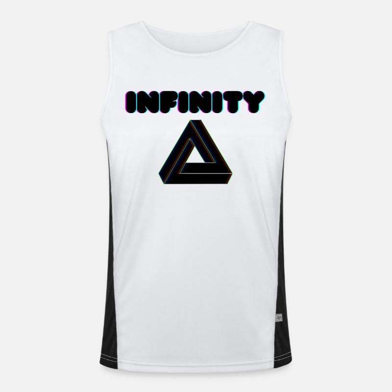 'Infinity' Unendlichkeit Funktionelles Kontrast-Tank Top für Männer 