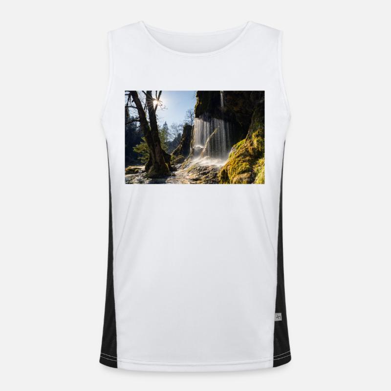 Schleierfaelle Funktionelles Kontrast-Tank Top für Männer 