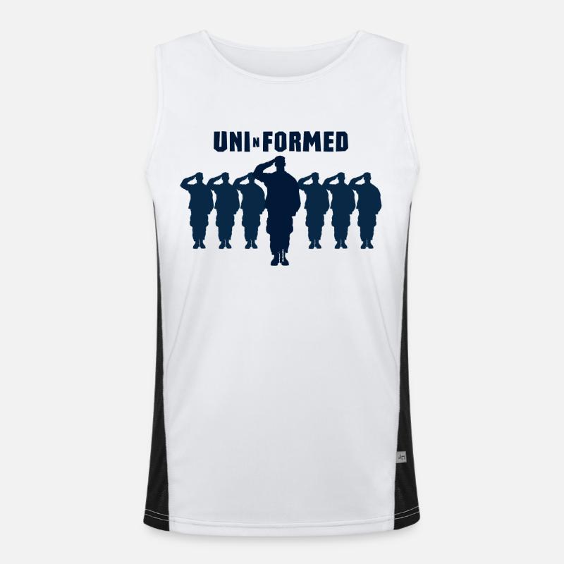 Uni-n-formé Uni-n-formiert Débardeur respirant contrasté Homme 
