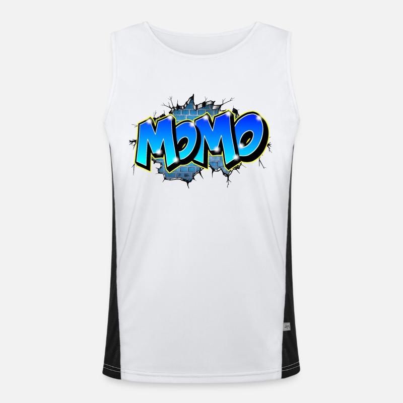 Graffiti First Name MOMO Men's Functional Contrast Tank Top 