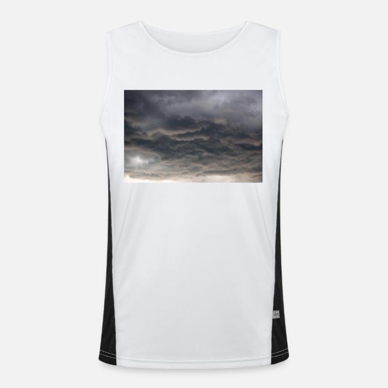 Dark Cloud Formations at a storm Men's Functional Contrast Tank Top 
