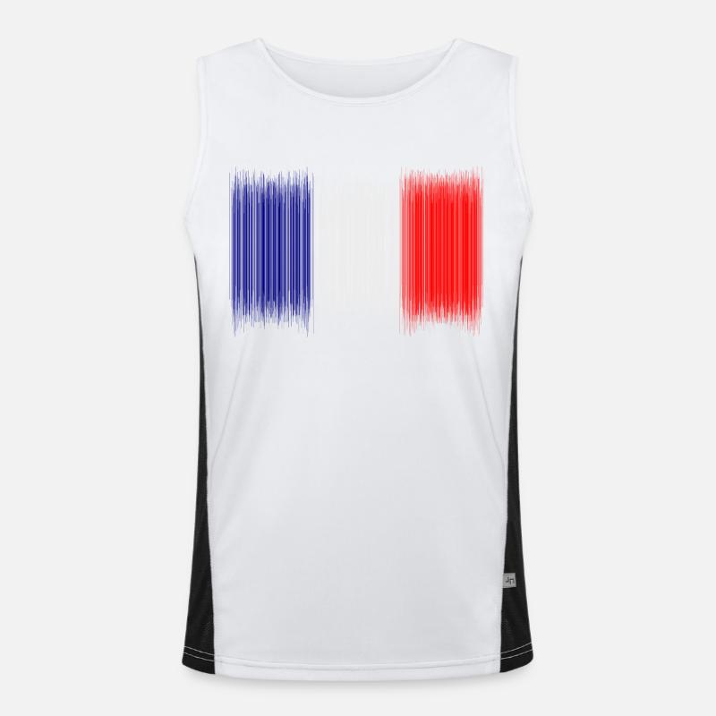 Drapeau français - nouveau design Débardeur respirant contrasté Homme 