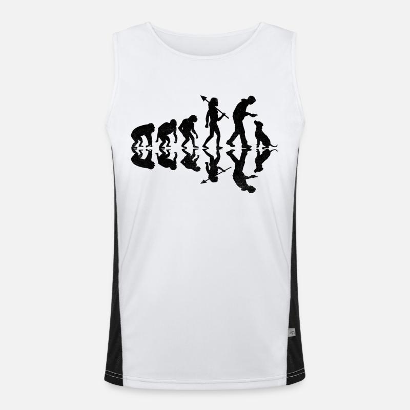 Evolution Labrador Retriever Lab Hund Retriever Funktionelles Kontrast-Tank Top für Männer 