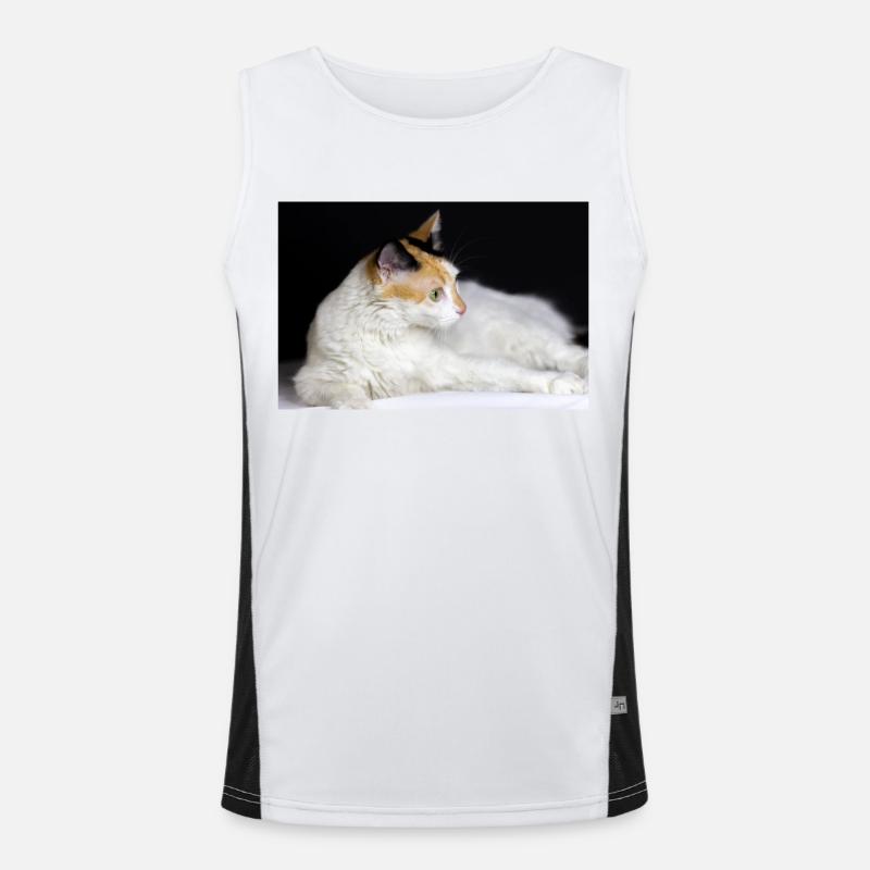 Die Katze Funktionelles Kontrast-Tank Top für Männer 