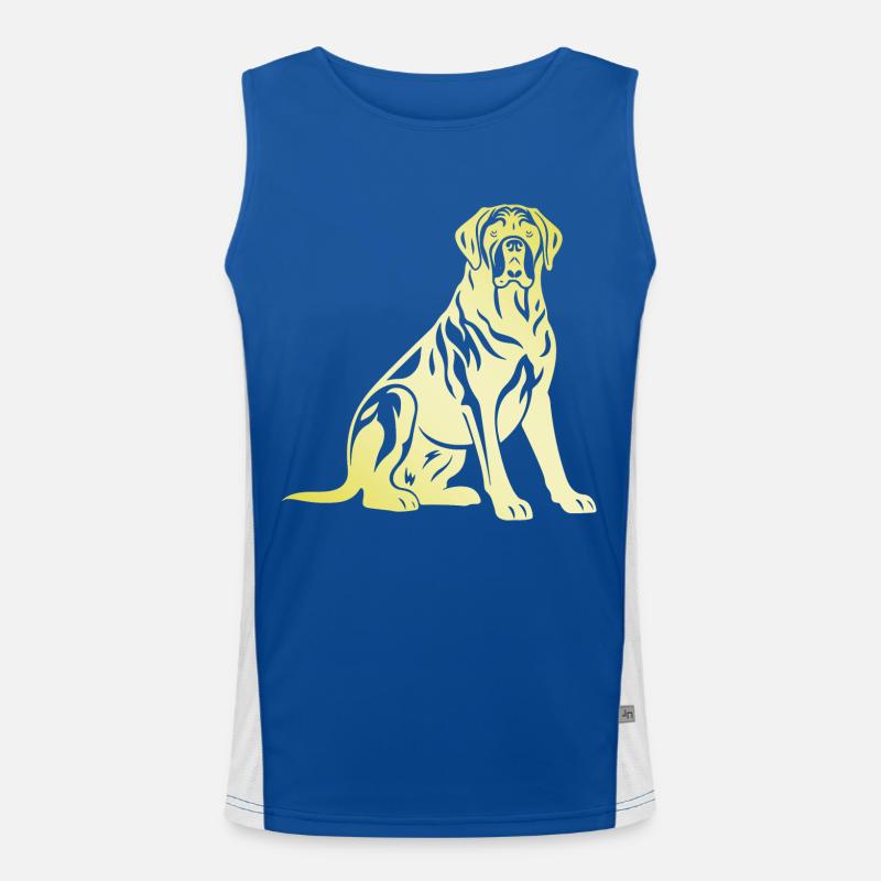 Silhouette de chien Mastiff Débardeur respirant contrasté Homme 