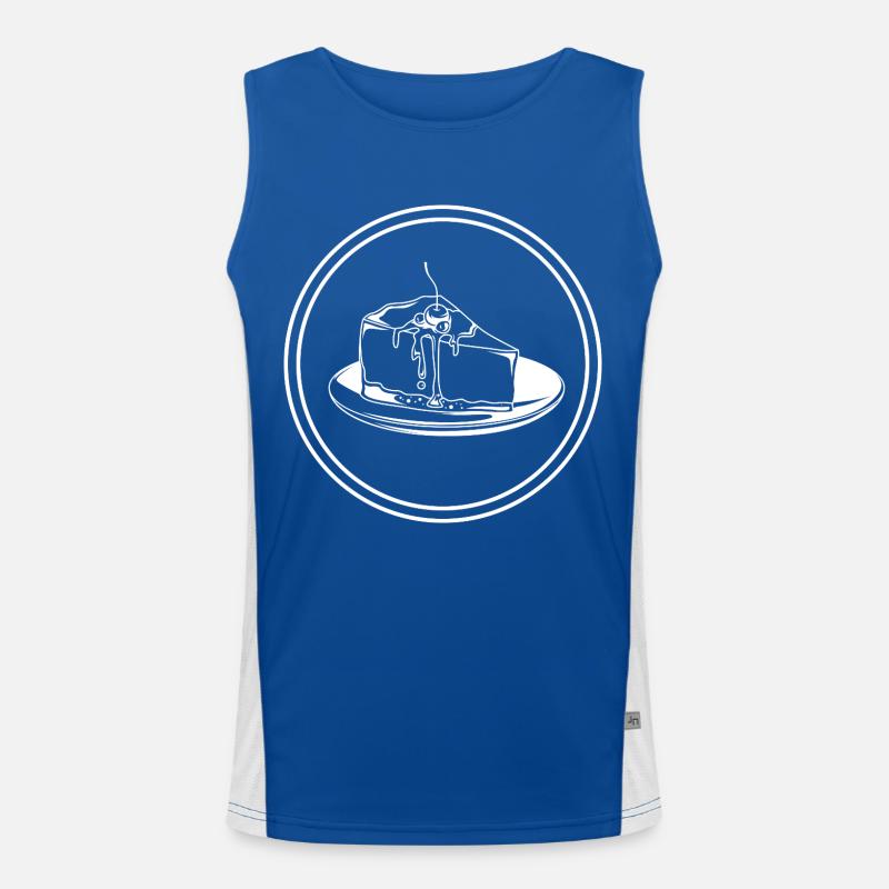 Käsekuchen Backen Funktionelles Kontrast-Tank Top für Männer 