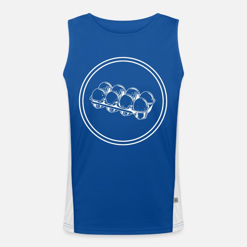 Eggs symbol Men's Functional Contrast Tank Top 