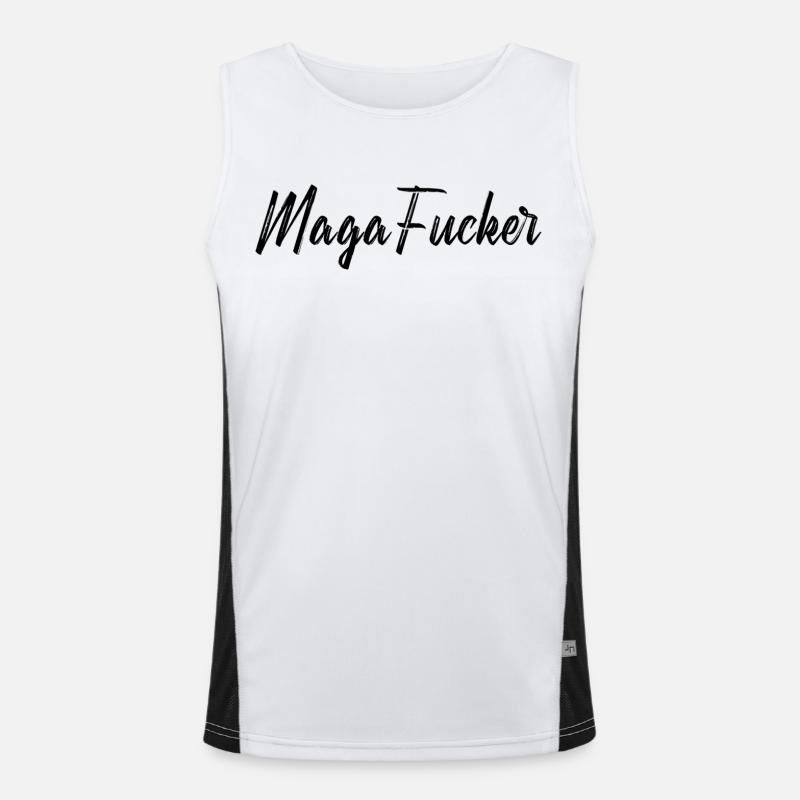 MagaFucker Type HelinoDemo Black Funktionelles Kontrast-Tank Top für Männer 
