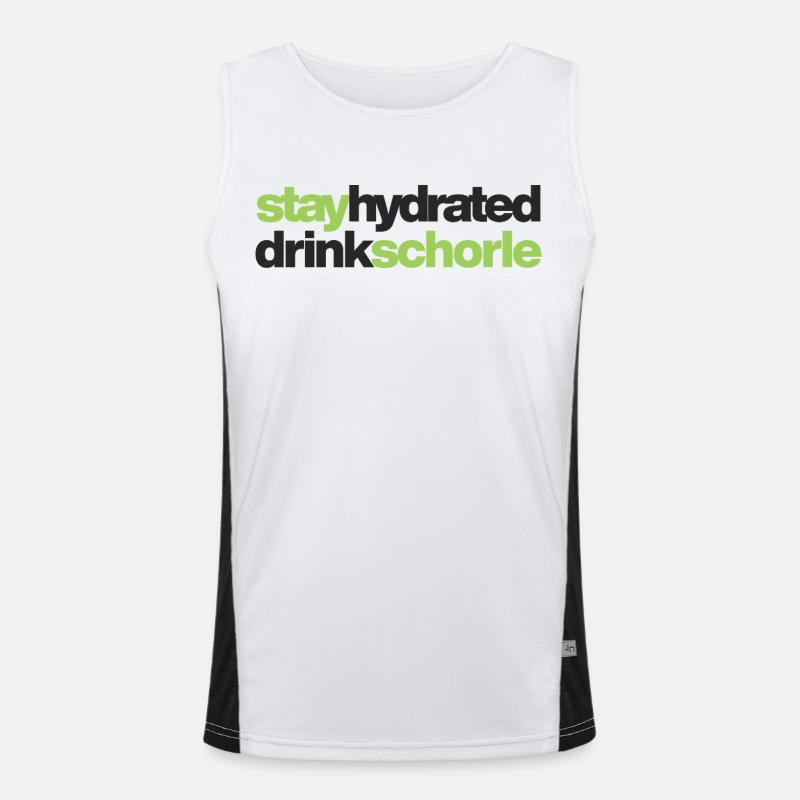 Stay hydrated - drink spritzer Men's Functional Contrast Tank Top 