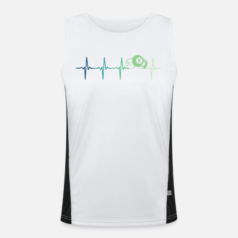 Billard, Billardkugel Funktionelles Kontrast-Tank Top für Männer 