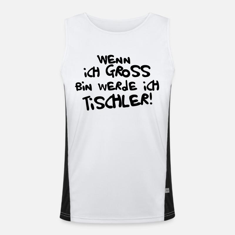 Ich werde Tischler Funktionelles Kontrast-Tank Top für Männer 