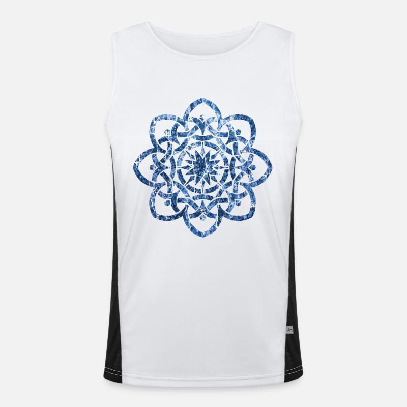 celtic knot 19 e 206 - Men's Functional Contrast Tank Top - white/black