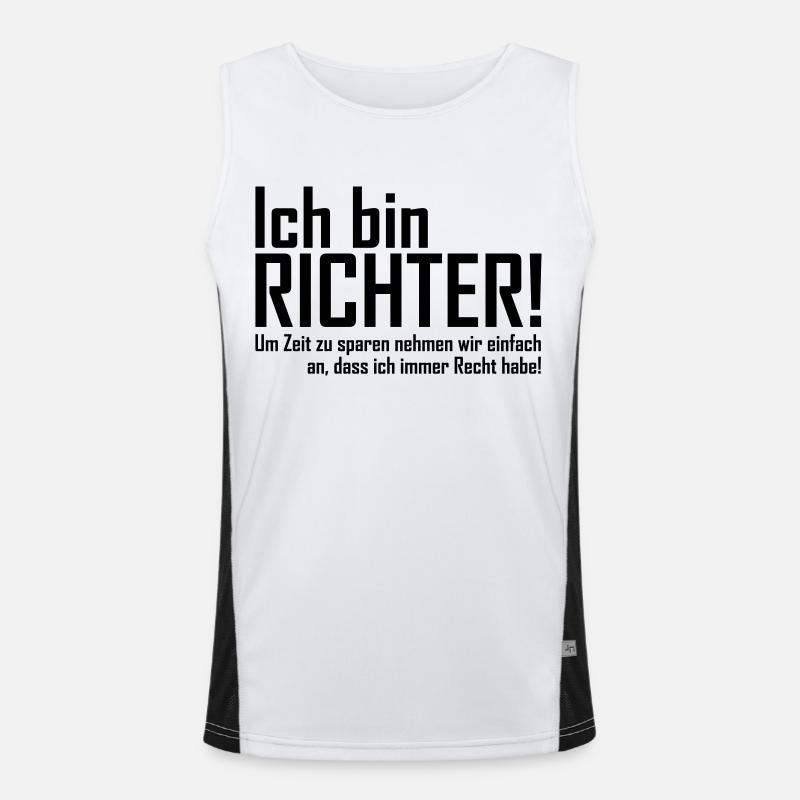 ich bin richter Funktionelles Kontrast-Tank Top für Männer 