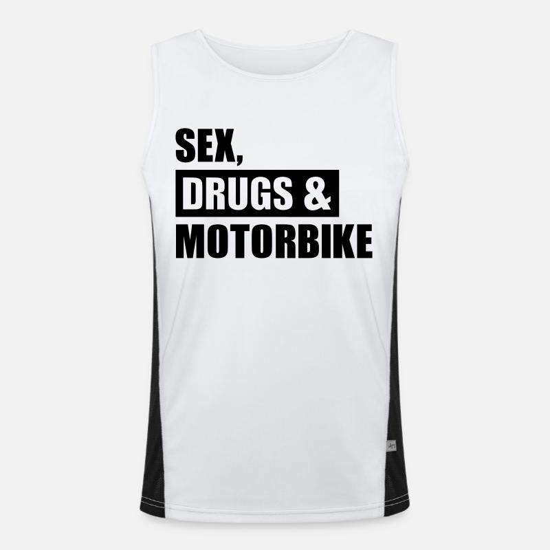 Motorrad Funktionelles Kontrast-Tank Top für Männer 