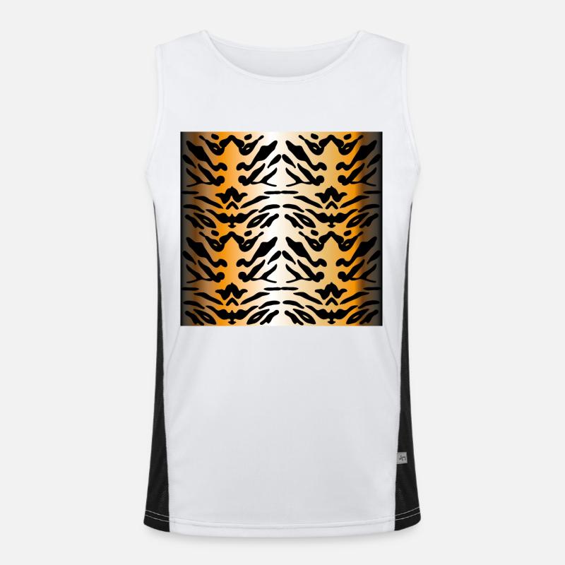 Tiger pattern Men's Functional Contrast Tank Top 