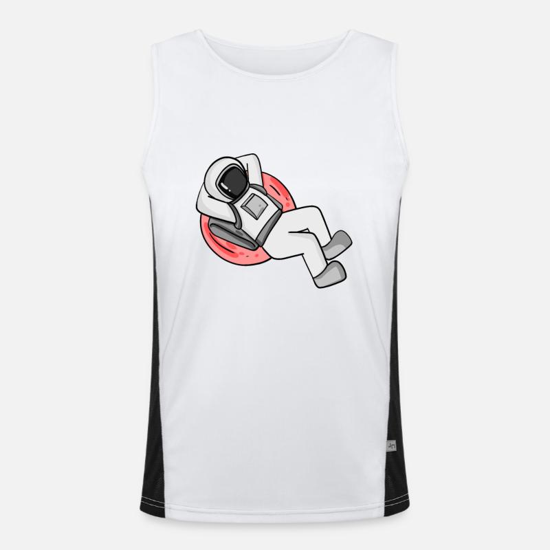 Astronaut Funktionelles Kontrast-Tank Top für Männer 