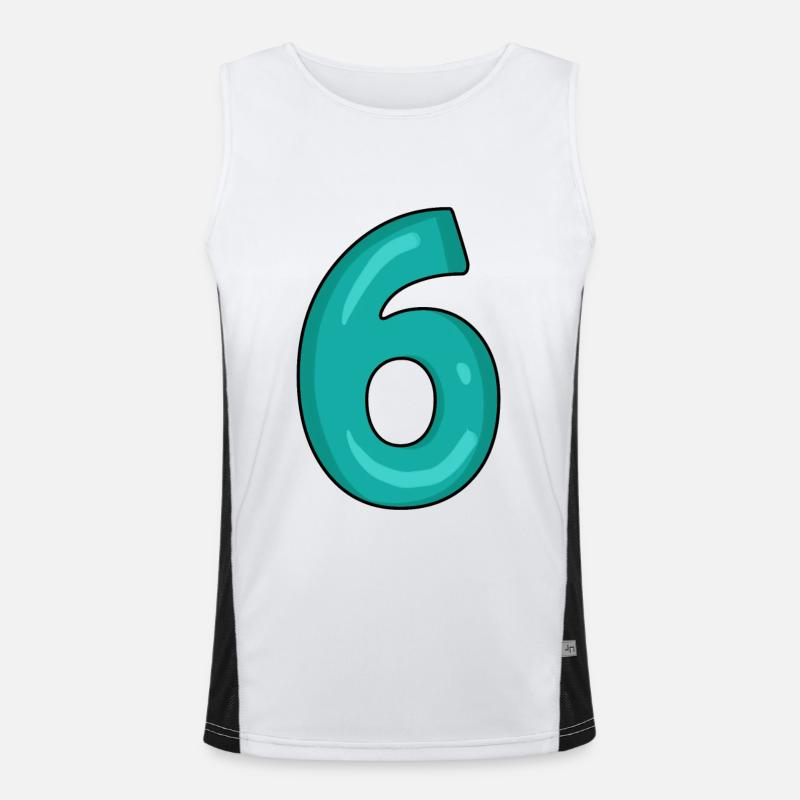 6 Men's Functional Contrast Tank Top 