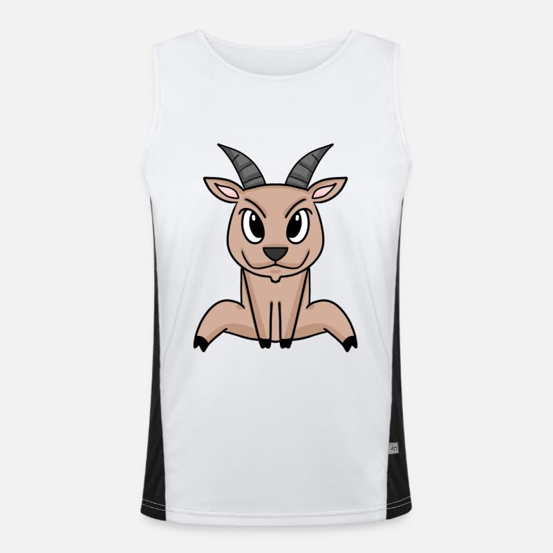 Ziegenbock Bock Funktionelles Kontrast-Tank Top für Männer 