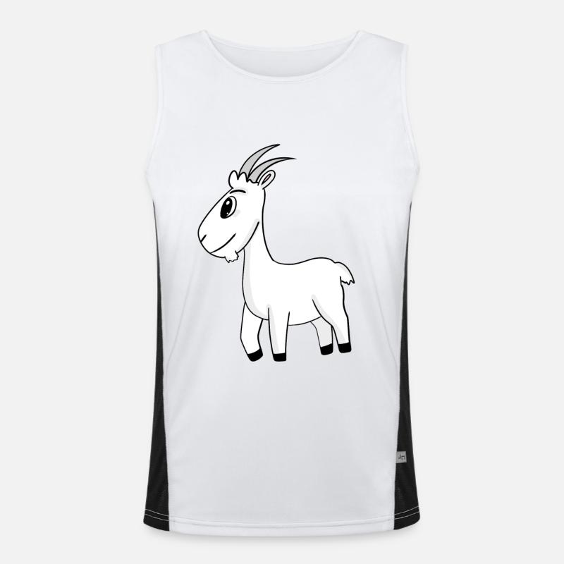 Ziegenbock Bock Funktionelles Kontrast-Tank Top für Männer 
