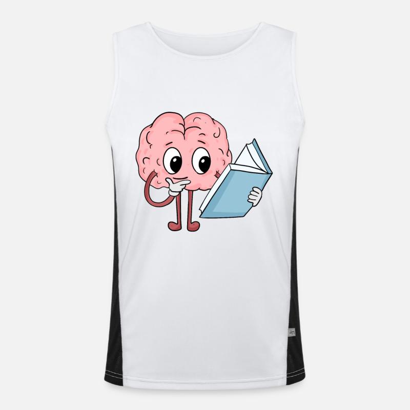 Brain reading Men's Functional Contrast Tank Top 