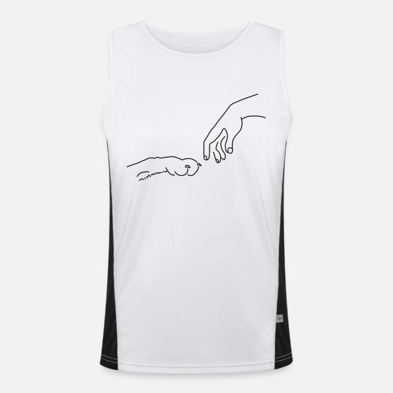 Dog's paw Men's Functional Contrast Tank Top 