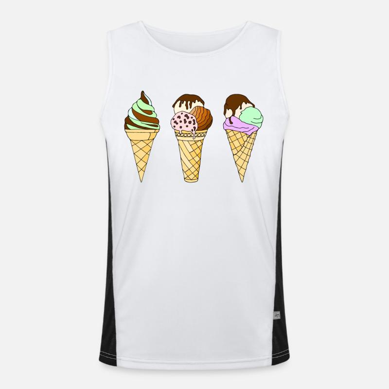 Eis Funktionelles Kontrast-Tank Top für Männer 