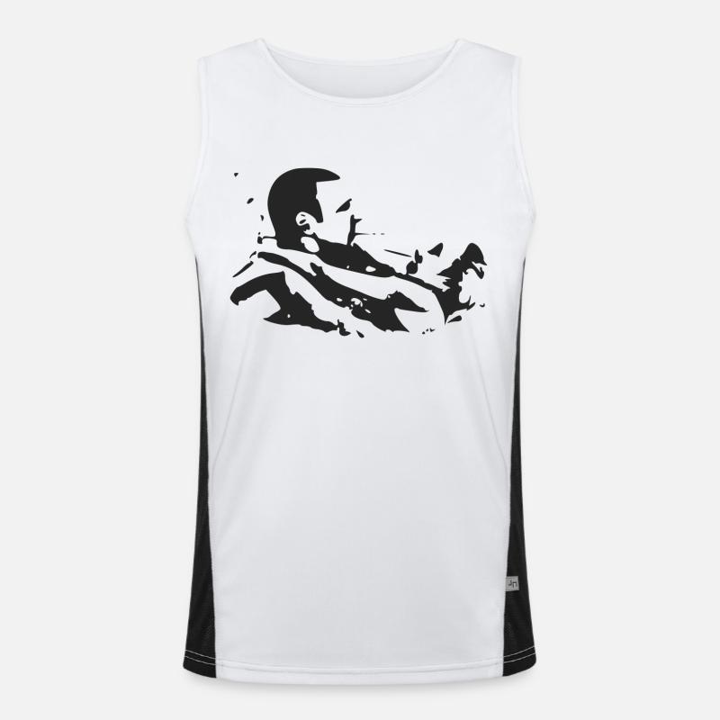 Synchronschwimmen Funktionelles Kontrast-Tank Top für Männer 