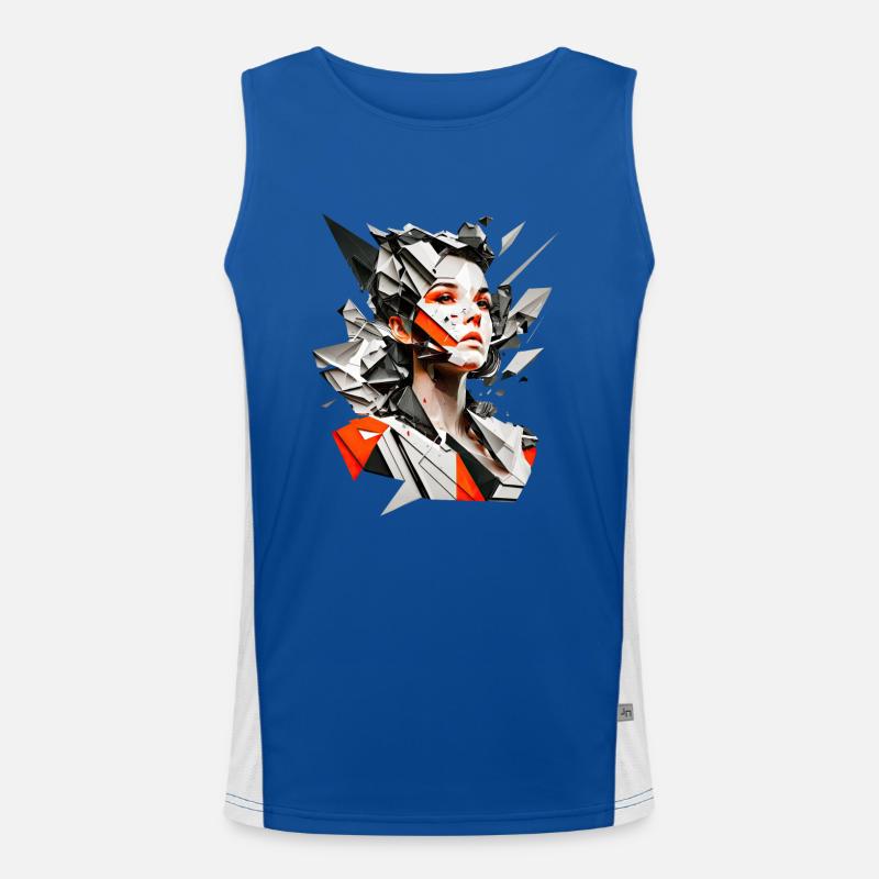 Retro Flash No34 Funktionelles Kontrast-Tank Top für Männer 